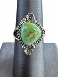 Sonoran Gold Turquoise Solid 925 Sterling Silver Ring 8