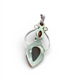 Rainbow Moonstone & Amethyst Solid 925 Sterling Silver Pendant & Earrings Set