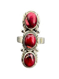 Kingman Red Rose Dahlia Solid 925 Sterling Silver Ring 9