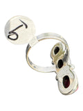 Kingman Red Rose Dahlia Solid 925 Sterling Silver Ring 9
