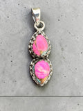 Kingman Cotton Candy Turquoise Solid 925 Sterling Silver Pendant