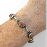 Sunstone Solid 925 Sterling Silver Bracelet