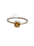 Citrine Solid 925 Sterling Silver Stack Ring
