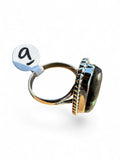 Black Jack Turquoise Solid 925 Sterling Silver Ring 9