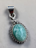 Amazonite Solid 925 Sterling Silver Pendant
