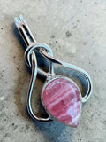 Rhodochrosite Solid 925 Sterling Silver Pendant