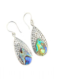 Abalone Solid 925 Sterling Silver Earrings