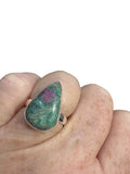 Ruby Fuchsite Solid 925 Sterling Silver Ring 6