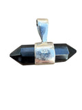 Black Tourmaline & Pearl Solid 925 Sterling Silver Pendant