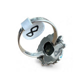 Pilot Mountain Turquoise with Pyrite Solid 925 Sterling Silver Ring 8