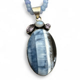 Owyhee Opal Solid 925 Sterling Silver Pendant Necklace