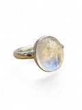 Rainbow Moonstone Solid 925 Sterling Silver Ring 8