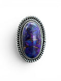 Kingman Purple Mojave Turquoise Solid 925 Sterling Silver Ring 6