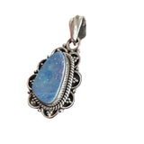 Australian Opal Solid 925 Sterling Silver Pendant