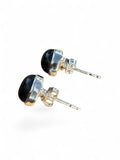 Black Onyx Solid 925 Sterling Silver stud Earrings