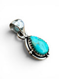 Mojave Turquoise Solid 925 Sterling Silver Pendant