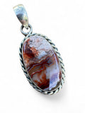 Crazy Lace Agate Solid 925 Sterling Silver Pendant