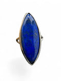 Blue Lapis Solid 925 Sterling Silver Ring 8