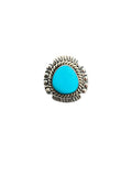 Kingman Turquoise Solid 925 Sterling Silver Ring 5