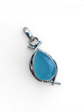 Blue Chalcedony Solid 925 Sterling Silver Pendant