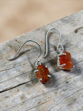 Mexican Fire Opal Solid 925 Sterling Silver Earrings