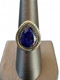 Blue Sapphire Solid 925 Sterling Silver Ring 7.5