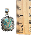 Aqua Sea Sediment Jasper Solid 925 Sterling Silver Pendant