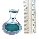 Malachite Solid 925 Sterling Silver Pendant