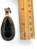 Blue Apatite Silver Overlay Pendant