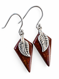 Red Moss Agate Solid 925 Sterling Silver Earrings