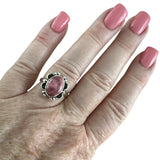 Pink Thulite Solid 925 Sterling Silver Ring 7
