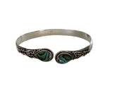 Abalone Solid 925 Sterling Silver Cuff Bracelet