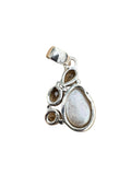 Pearl & Citrine Solid 925 Sterling Silver Pendant