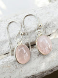 Rose Quartz Solid 925 Sterling Silver Earrings