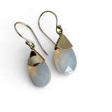 Faceted Opalite Solid 925 Sterling Silver Earrings