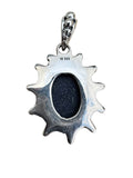 Blue Sandstone Solid 925 Sterling Silver Pendant