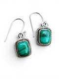 Malachite Solid 925 Sterling Silver Earrings