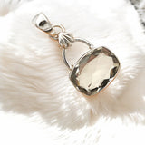 White Topaz Solid 925 Sterling Silver Pendant