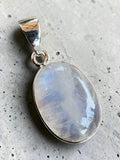 Rainbow Moonstone Solid 925 Sterling Silver Pendant
