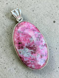Pink Thulite Solid 925 Sterling Silver Pendant