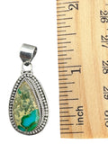 Sonoran Gold Turquoise Solid 925 Sterling Silver Pendant