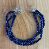 Blue Lapis 4 mm Beaded Bracelet