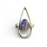 Rough Tanzanite Solid 925 Sterling Silver Ring 6