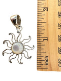 SUN Mother of Pearl Solid 925 Sterling Silver Pendant