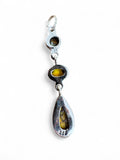Kingman Honey Dahlia Solid 925 Sterling Silver Pendant