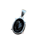 Faceted Black Onyx Solid 925 Sterling Silver Pendant