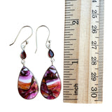 Kingman Pink Dahlia Turquoise Solid 925 Sterling Silver Earrings