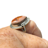 Mexican Fire Opal Solid 925 Sterling Silver Ring 8