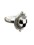 Checkerboard Solid 925 Sterling Silver Ring 10
