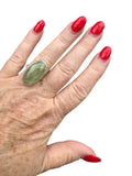 Prehnite Solid 925 Sterling Silver Ring 8